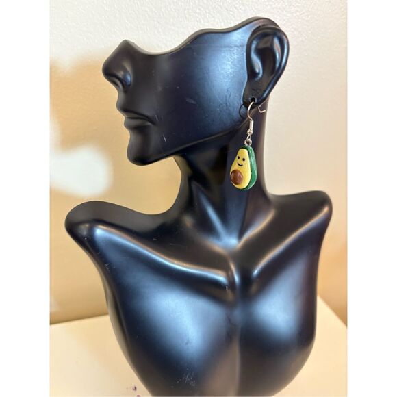 Avocado Statement Earrings - Picture 2 of 4